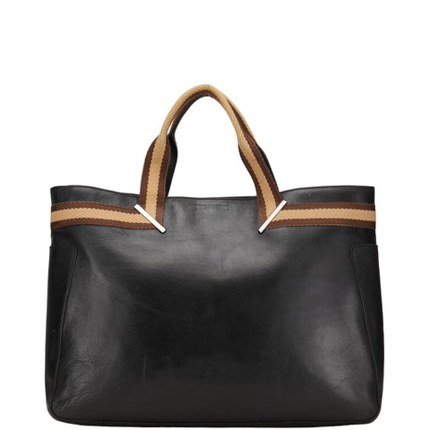 グッチ シェリーライン ハンドバッグ トートバッグ 002.1134 ブラック ブラウン レザー レディース GUCCI 【中古】