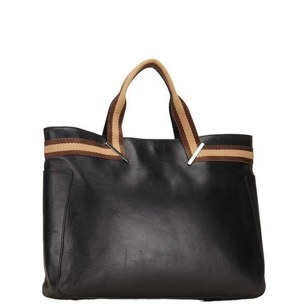 グッチ シェリーライン ハンドバッグ トートバッグ 002.1134 ブラック ブラウン レザー レディース GUCCI 【中古】