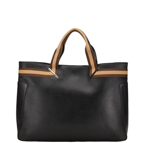 グッチ シェリーライン ハンドバッグ トートバッグ 002.1134 ブラック ブラウン レザー レディース GUCCI 【中古】