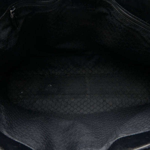 グッチ シェリーライン ハンドバッグ トートバッグ 002.1134 ブラック ブラウン レザー レディース GUCCI 【中古】