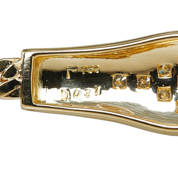 ポーラ K18YG イエローゴールド ダイヤ0.31ct プレート ブレスレット レディース POLA 【中古】