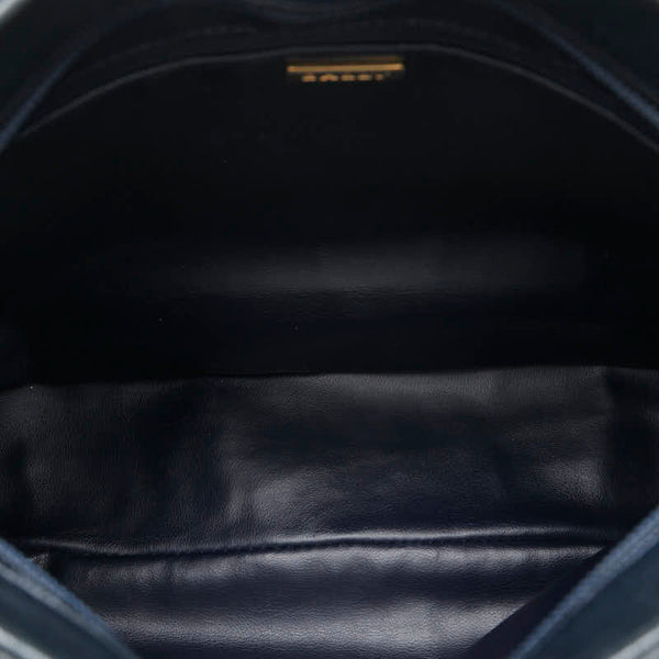 バリー チェーン ショルダーバッグ ブラック ゴールド レザー レディース BALLY 【中古】
