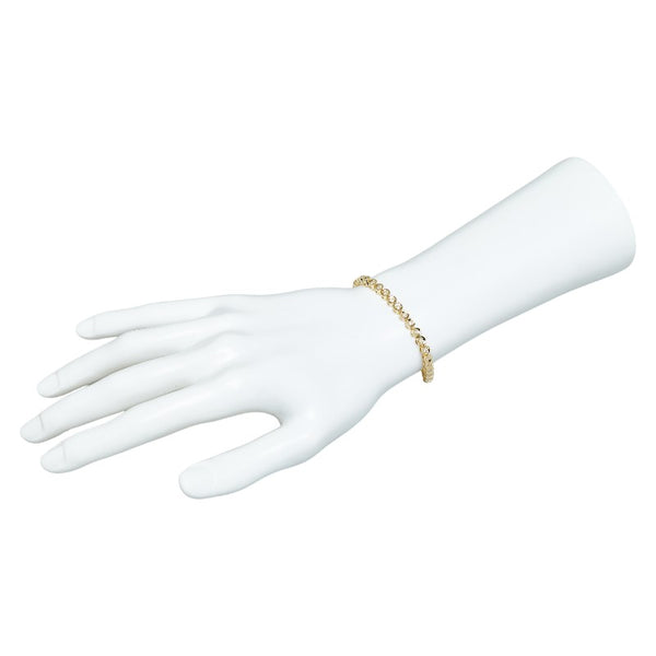 ノーブランド K18YG イエローゴールド ダイヤ1.00ct テニスチェーン ブレスレット レディース no brand 【中古】