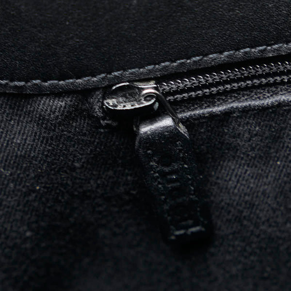 グッチ GGキャンバス ショルダーバッグ R90656 ブラック キャンバス レザー レディース GUCCI 【中古】