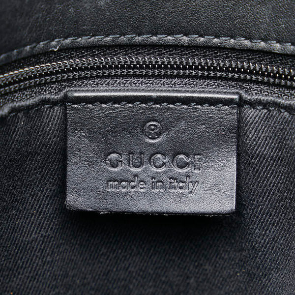 グッチ GGキャンバス ショルダーバッグ R90656 ブラック キャンバス レザー レディース GUCCI 【中古】