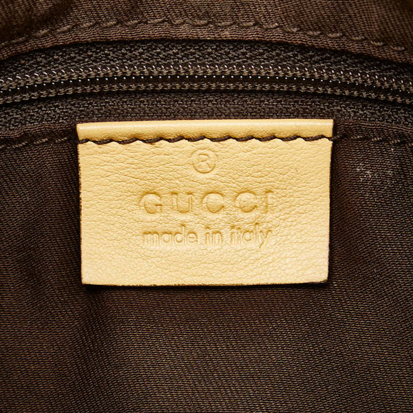 グッチ GGキャンバス ワンショルダーバッグ ハンドバッグ 190525 ベージュ イエロー キャンバス レザー レディース GUCCI 【中古】