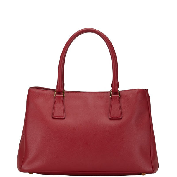 プラダ サフィアーノ 三角ロゴプレート ハンドバッグ ショルダーバッグ 2WAY レッド レザー レディース PRADA 【中古】