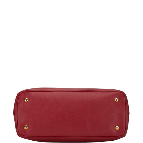 プラダ サフィアーノ 三角ロゴプレート ハンドバッグ ショルダーバッグ 2WAY レッド レザー レディース PRADA 【中古】