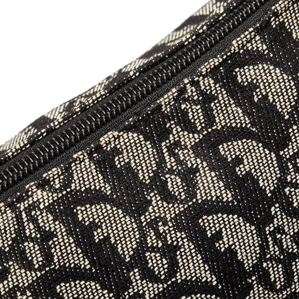 ディオール トロッター 斜め掛け ショルダーバッグ ブラック  キャンバス レザー レディース Dior 【中古】