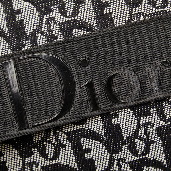 ディオール トロッター 斜め掛け ショルダーバッグ ブラック  キャンバス レザー レディース Dior 【中古】