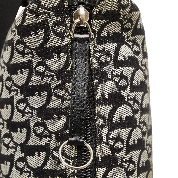 ディオール トロッター 斜め掛け ショルダーバッグ ブラック  キャンバス レザー レディース Dior 【中古】