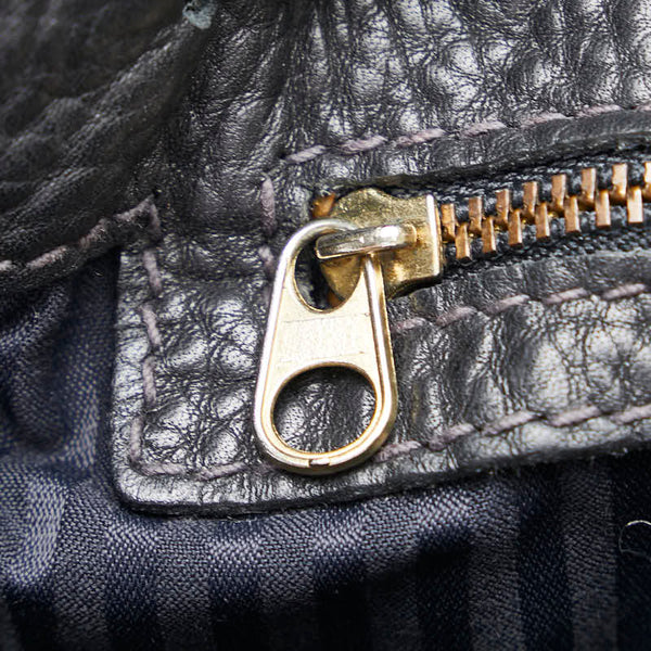 コーチ ペプルド リュック バックパック 4911 ブラック レザー レディース COACH 【中古】