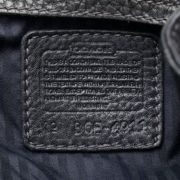 コーチ ペプルド リュック バックパック 4911 ブラック レザー レディース COACH 【中古】