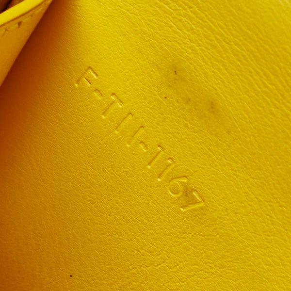 セリーヌ ラージフラップ マルチファンクション 長財布 グレージュ イエロー レザー レディース CELINE 【中古】