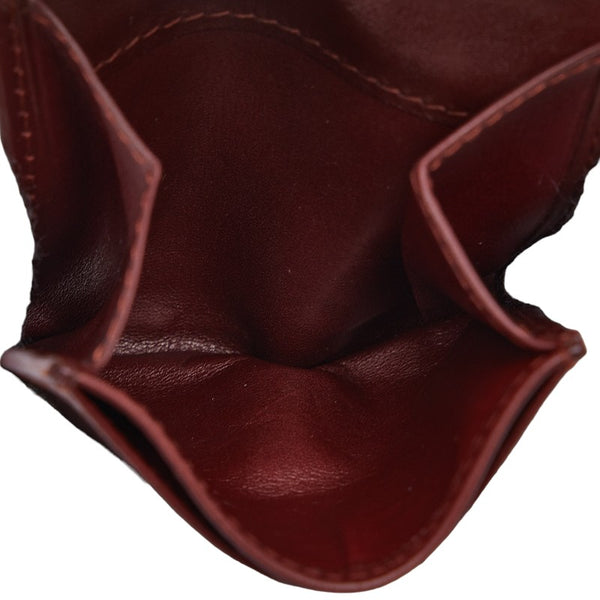 カルティエ マストライン 斜め掛け ショルダーバッグ ワインレッド ボルドー レザー レディース CARTIER 【中古】