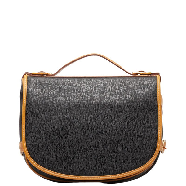 バレンシアガ BBロゴ 斜め掛け ショルダーバッグ ブラウン ブラック PVC レザー レディース BALENCIAGA 【中古】