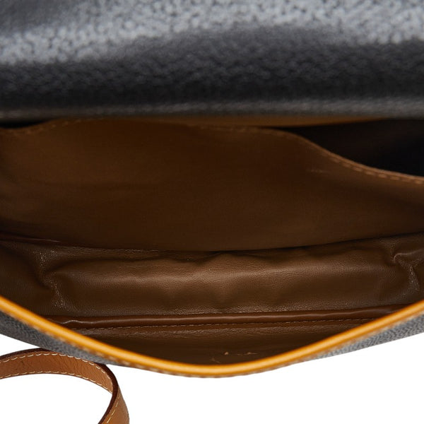 バレンシアガ BBロゴ 斜め掛け ショルダーバッグ ブラウン ブラック PVC レザー レディース BALENCIAGA 【中古】