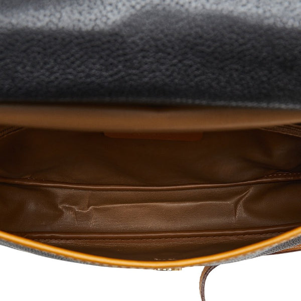 バレンシアガ BBロゴ 斜め掛け ショルダーバッグ ブラウン ブラック PVC レザー レディース BALENCIAGA 【中古】