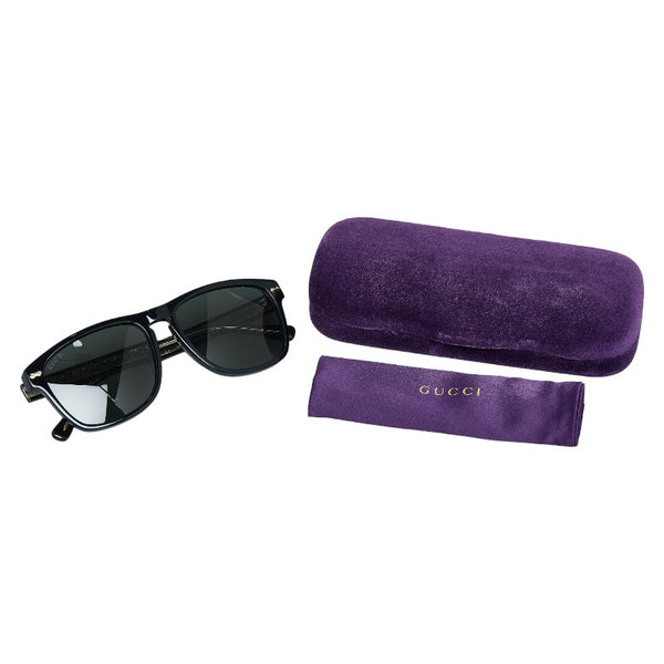 グッチ ウェリントン サングラス GG0911S ブラック ゴールド プラスチック レディース GUCCI 【中古】