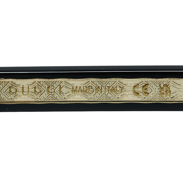 グッチ ウェリントン サングラス GG0911S ブラック ゴールド プラスチック メンズ GUCCI 【中古】