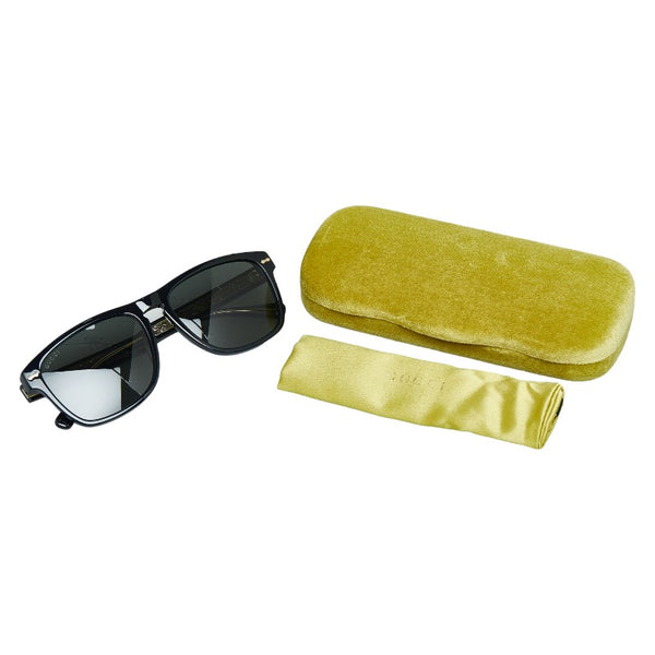 グッチ ウェリントン サングラス GG0911S ブラック ゴールド プラスチック メンズ GUCCI 【中古】