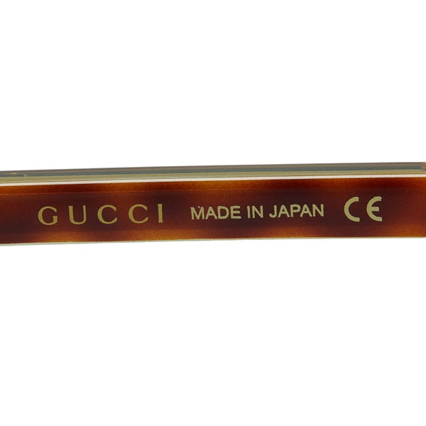 グッチ サングラス GG0382S ブラウン ブルー プラスチック メンズ GUCCI 【中古】