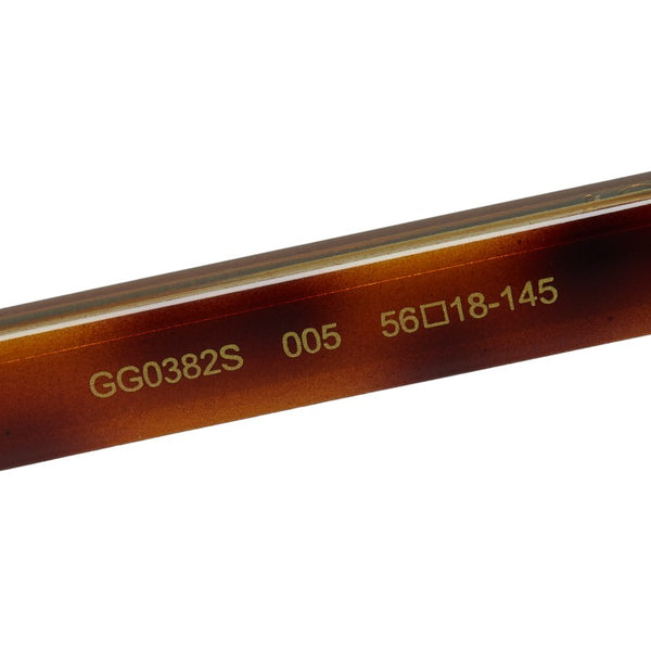 グッチ サングラス GG0382S ブラウン ブルー プラスチック メンズ GUCCI 【中古】