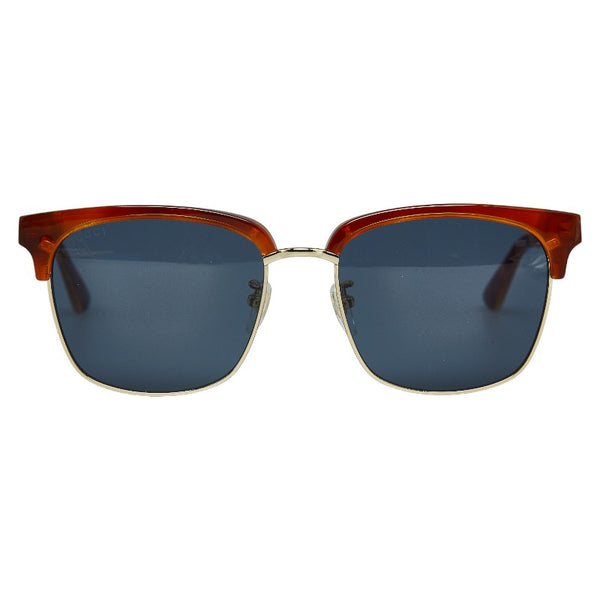 グッチ サングラス GG0382S ブラウン ブルー プラスチック メンズ GUCCI 【中古】