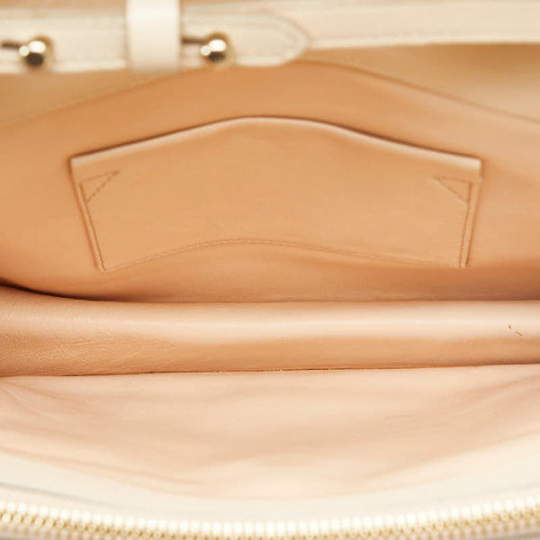 クロエ リボン 斜め掛け ショルダーバッグ 02-11-50 ベージュ ゴールド レザー レディース Chloe 【中古】