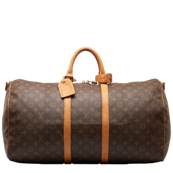 ルイ ヴィトン モノグラム キーポル55 ボストンバッグ ショルダーバッグ 2WAY M41424 ブラウン PVC レザー レディース LOUIS VUITTON 【中古】