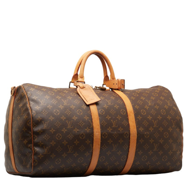ルイ ヴィトン モノグラム キーポル55 ボストンバッグ ショルダーバッグ 2WAY M41424 ブラウン PVC レザー レディース LOUIS VUITTON 【中古】