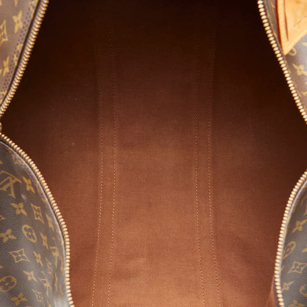 ルイ ヴィトン モノグラム キーポル55 ボストンバッグ ショルダーバッグ 2WAY M41424 ブラウン PVC レザー レディース LOUIS VUITTON 【中古】