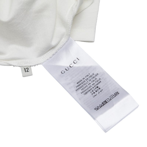 グッチ ヴィンテージロゴ プリント Tシャツ 半袖 サイズ：12 475740 ホワイト マルチカラー コットン レディース GUCCI 【中古】