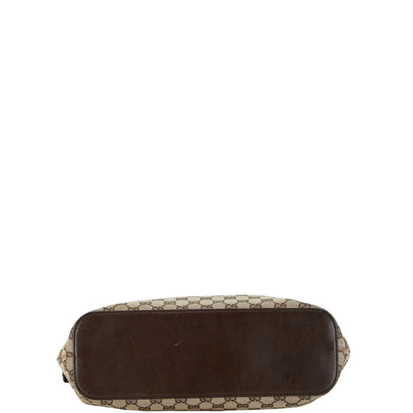 グッチ GGキャンバス ワンショルダーハンドバッグ 106242 ブラウン キャンバス レザー レディース GUCCI 【中古】