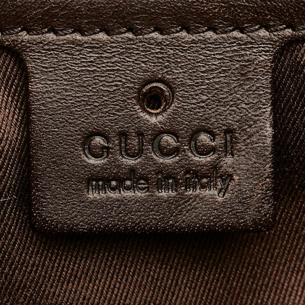 グッチ GGキャンバス ワンショルダーハンドバッグ 106242 ブラウン キャンバス レザー レディース GUCCI 【中古】