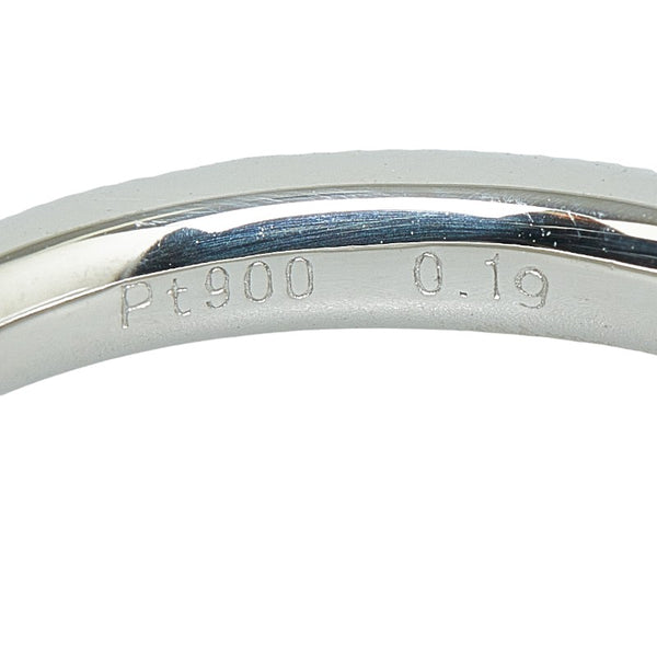 Pt900 プラチナ ダイヤ0.19ct ハーフエタニティ リング 指輪 レディース 8号 【中古】