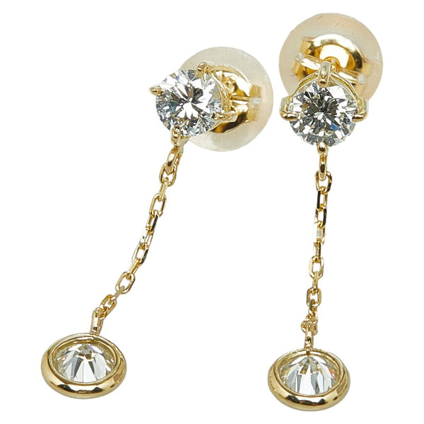 K18YG イエローゴールド ダイヤ0.70ct ピアス レディース 【中古】