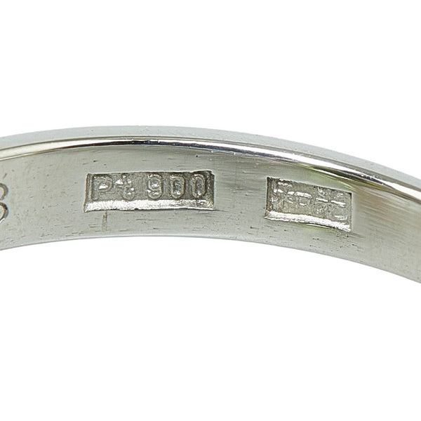 Pt900 プラチナ ペリドット8.28ct ダイヤ0.31ct リング 指輪 レディース 11号 【中古】