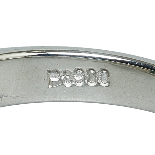 Pt900 プラチナ エメラルド0.50 ダイヤ0.37ct リング 指輪 レディース 10.5号 【中古】