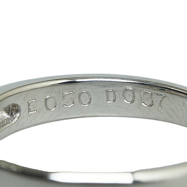 Pt900 プラチナ エメラルド0.50 ダイヤ0.37ct リング 指輪 レディース 10.5号 【中古】