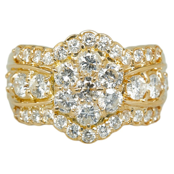 K18YG イエローゴールド ダイヤ2.00ct リング 指輪 レディース 11.5号 【中古】