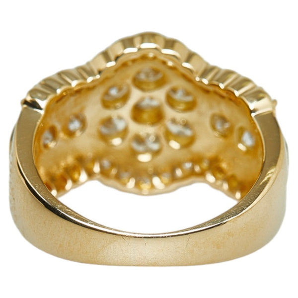 K18YG イエローゴールド ダイヤ2.00ct リング 指輪 レディース 11.5号 【中古】