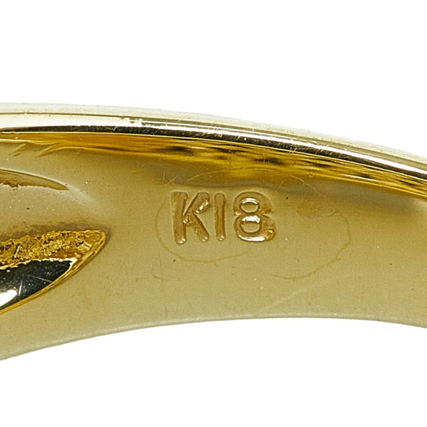 K18YG イエローゴールド ダイヤ1.00ct リング 指輪 レディース 12号 【中古】