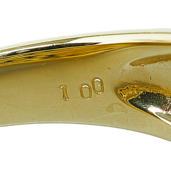 K18YG イエローゴールド ダイヤ1.00ct リング 指輪 レディース 12号 【中古】
