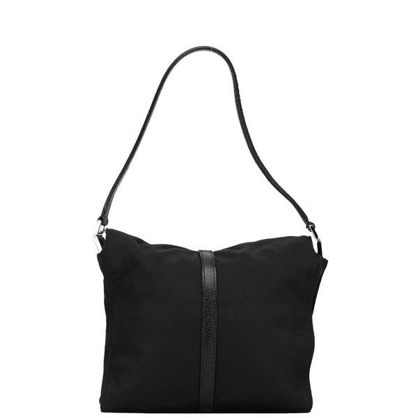 グッチ ジャッキー ハンドバッグ 001.3734 ブラック キャンバス レザー レディース GUCCI 【中古】