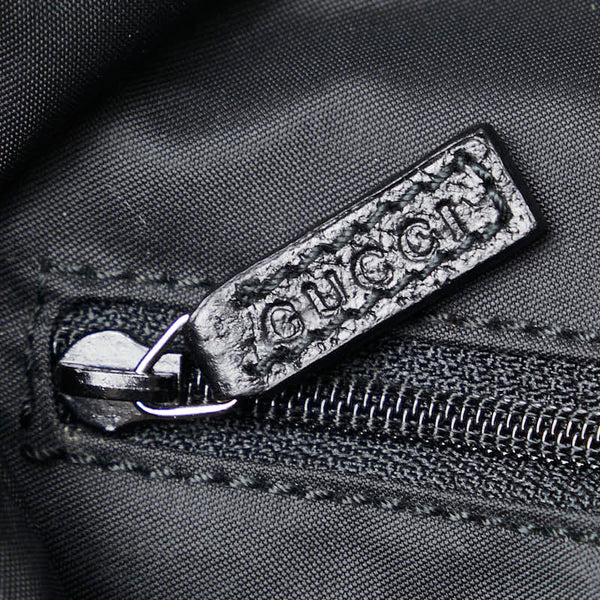 グッチ ジャッキー ハンドバッグ 001.3734 ブラック キャンバス レザー レディース GUCCI 【中古】