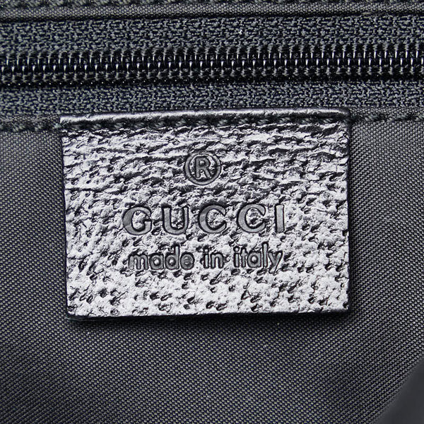 グッチ ジャッキー ハンドバッグ 001.3734 ブラック キャンバス レザー レディース GUCCI 【中古】