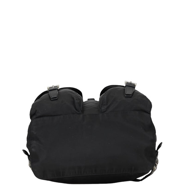 プラダ 三角ロゴプレート リュック バックパック ブラック ナイロン レザー レディース PRADA 【中古】