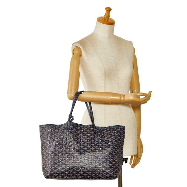ゴヤール サンルイ PM トートバッグ ハンドバッグ ネイビー マルチカラー PVC レザー レディース GOYARD 【中古】