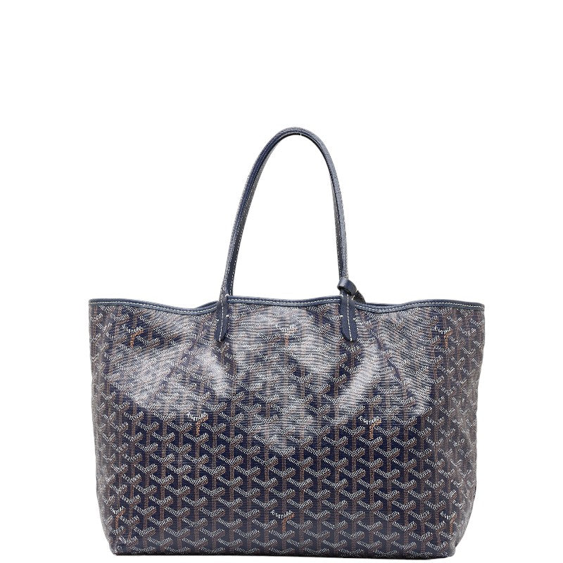 ゴヤール サンルイ PM トートバッグ ハンドバッグ ネイビー マルチカラー PVC レザー レディース GOYARD 【中古】